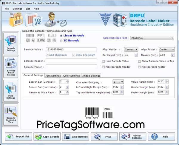 Healthcare Barcode Label Software