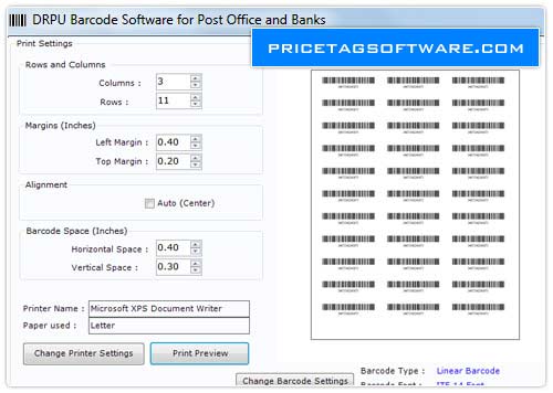 Postal Barcode Tool screenshot