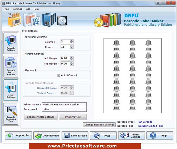 Book Barcode Label Creator software