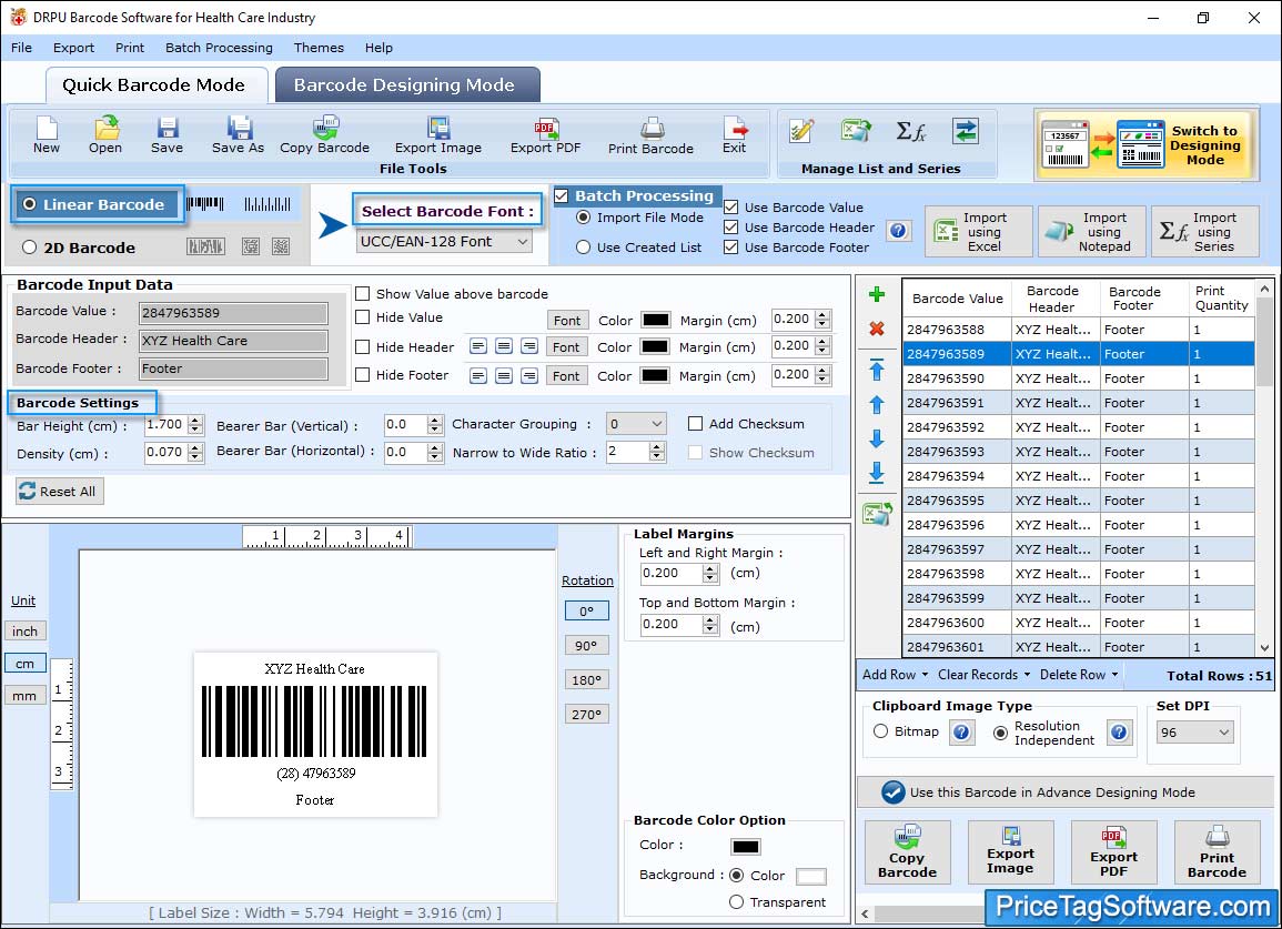 Barcode Value